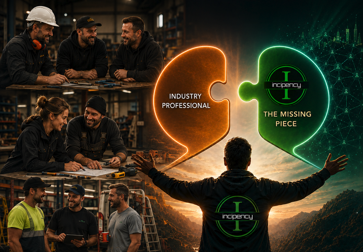 Trade professionals connecting with Incipency — the missing piece